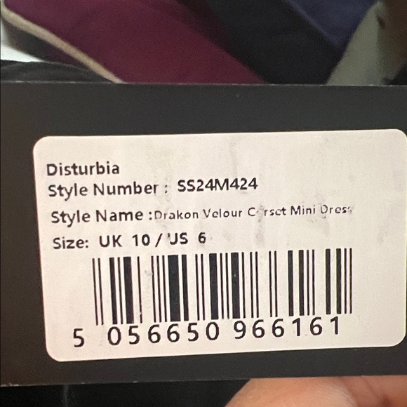 Disturbia Drakon Velour Corset Mini Dress - Picture 8 of 9